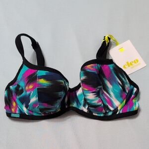 Cleo Vibrant Multicolor Underwire Swim Top Bikini 30D